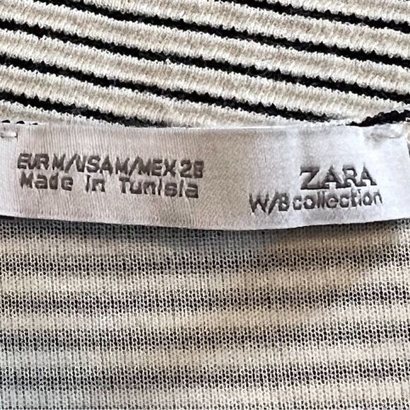 Zara W/B Collection Striped Dress or Tunic. Textured. Size Med. Good Condition! - Picture 5 of 8